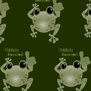 Green cartoon toad. TOADally Awesome!