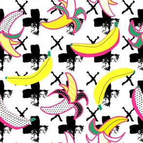8" Going Bananas - Pink & Green w/ Black Geo