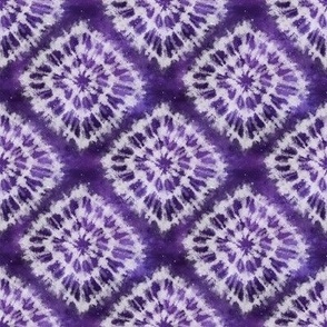 Shibori Tie Dye Diamonds Purple