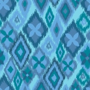 Blue ikat