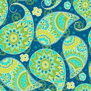 Turquoise paisley