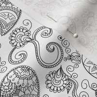 Black and white Paisley