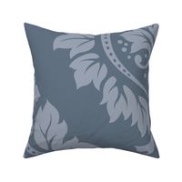 Decorative Damask Pattern Lt on Mid Blue