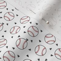 baseball fabric // sports baseball american themed fabric - white