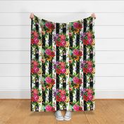 21" FLORAL POP / VERTICAL STRIPES