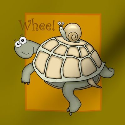 Cartoon turtle and snail