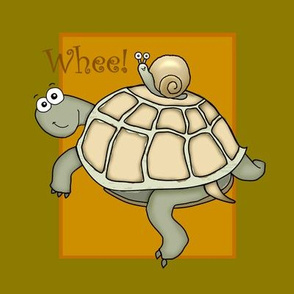 Cartoon turtle and snail