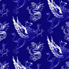 griffin and dragon blue - potter's world