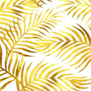 Palm Leaves: Gold - White
