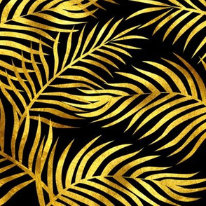 Palm Leaves: Gold-Black