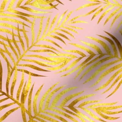 Palm Leaves: Gold-RoseQuartz