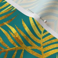 Palm Leaves: Gold-Teal