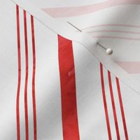 watercolor candy cane stripes - red