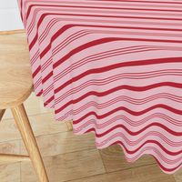 candy cane stripes - holiday red on pink