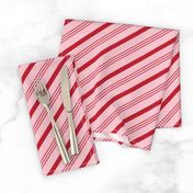 candy cane stripes - holiday red on pink