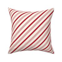 candy cane stripes - red on cream