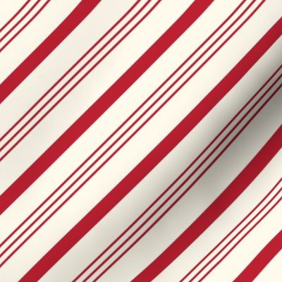 candy cane stripes - red on cream