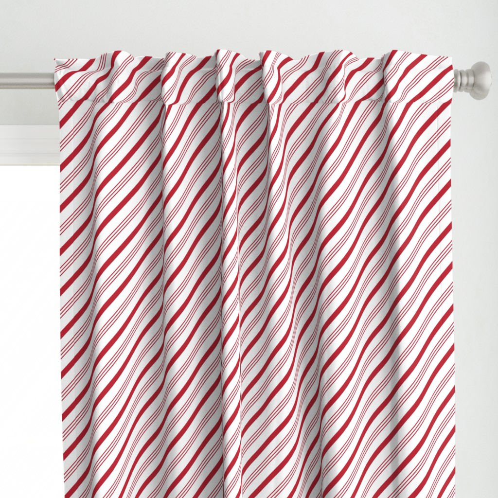 candy cane stripes - red on white