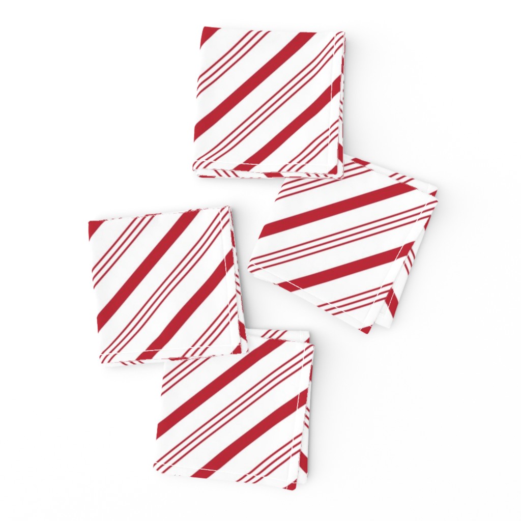 candy cane stripes - red on white