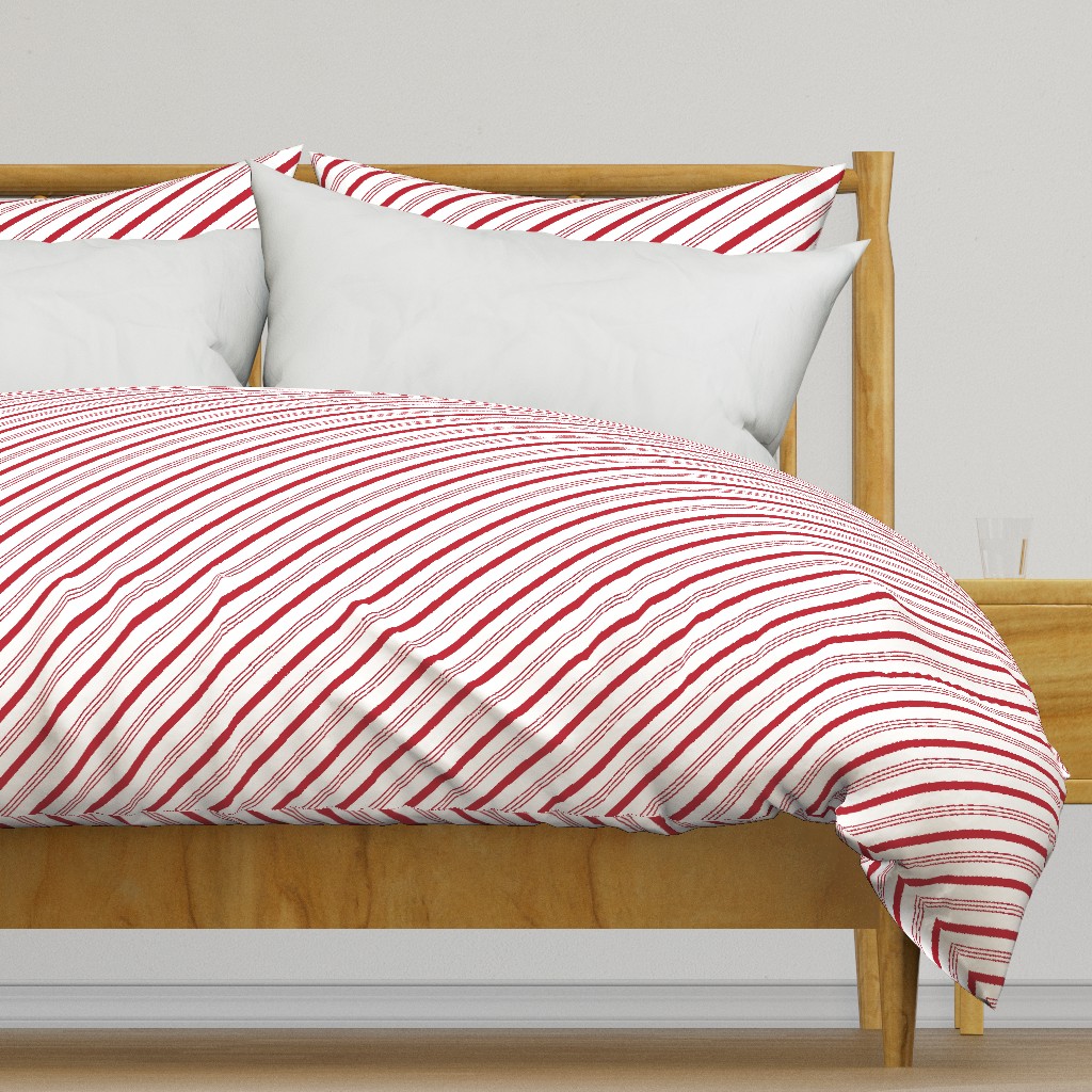 candy cane stripes - red on white