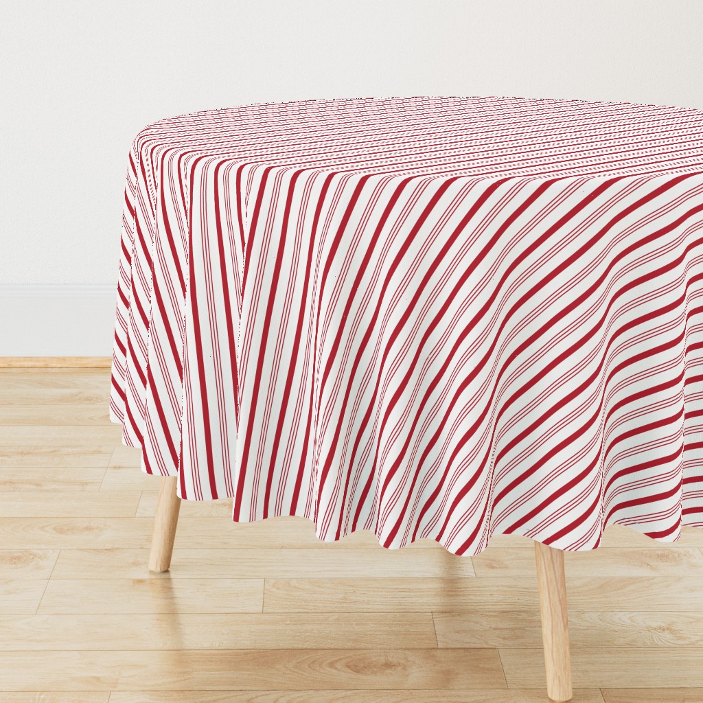 candy cane stripes - red on white