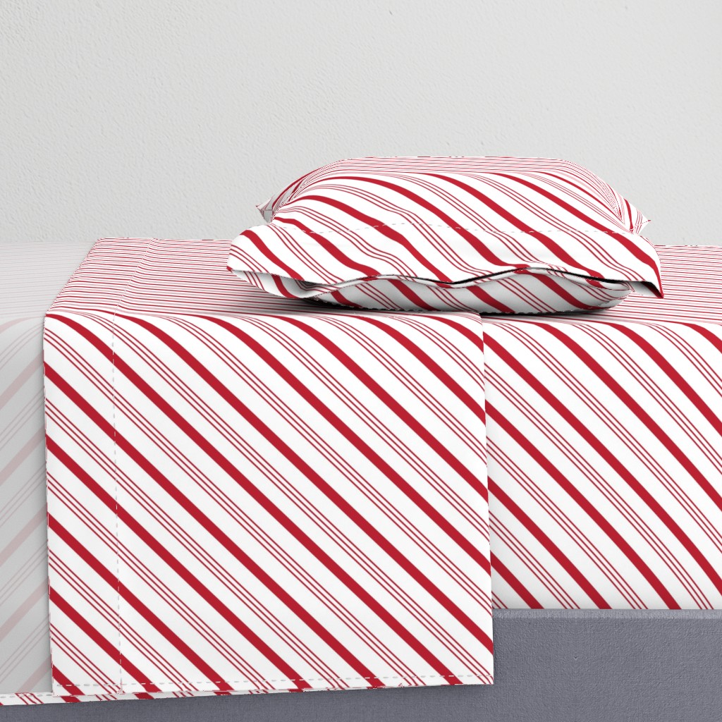 candy cane stripes - red on white