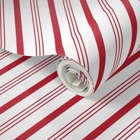 candy cane stripes - red on white