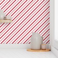 candy cane stripes - red on white