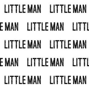 Little Man - Black and White - monochrome nursery - typography 
