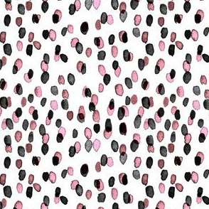 Grey and pink dots