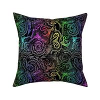 Bandana Doodle - Rainbow Black