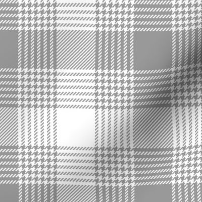 06627350 : shepherds tartan : grey + white