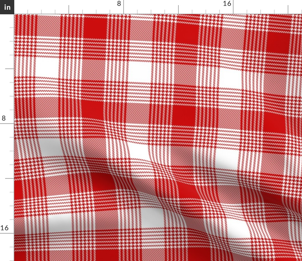 06627353 : shepherds tartan : red + white