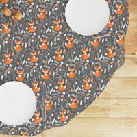 Fox - Sleepy Foxes (grey stone) Baby Nursery Woodland Animals Kids Childrens Bedding ST2