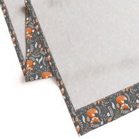 Fox - Sleepy Foxes (grey stone) Baby Nursery Woodland Animals Kids Childrens Bedding ST2