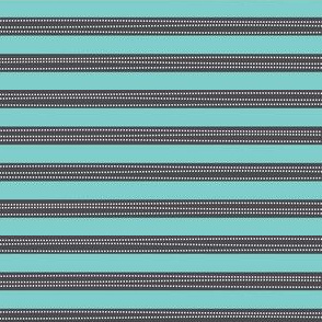 Stripes - Teal + Smokey Grey