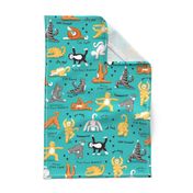 Kitty Cat Yoga Turquoise