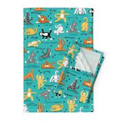 Kitty Cat Yoga Turquoise