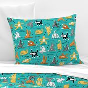 Kitty Cat Yoga Turquoise