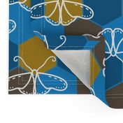Butterfly Blueprint - 02 - Blue and Brown