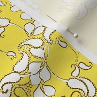 Paisley yellow and white 