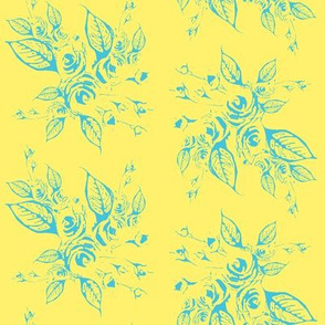Roses blue and yellow smaller print
