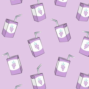 grape juice - juice boxes on purple