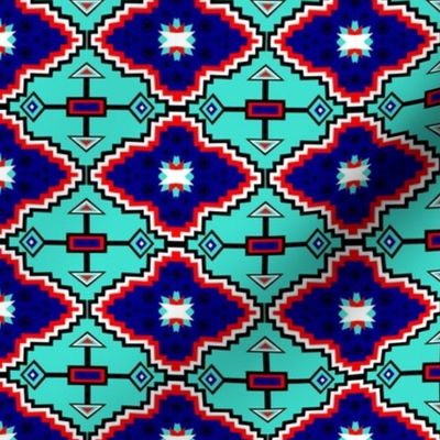 Southwestern blue and teal