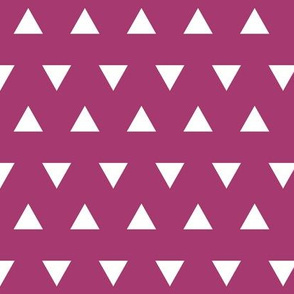 Triangles – Raspberry  + White Triangle Geometric Baby Girl Kids