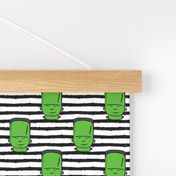 frankenstein on stripes - halloween fabric