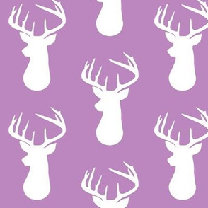 Wisteria + White Deer Buck Silhouette – Woodland Baby Girl Nursery Bedding