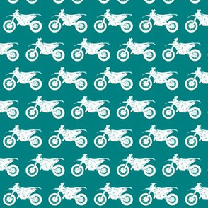 1.5" Dirt Bikes on Teal