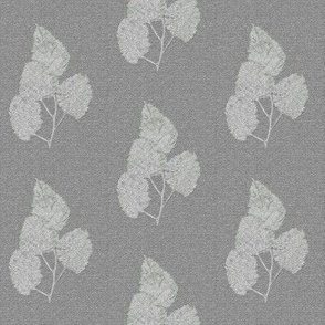 Ghost Leaves on Silver Gray