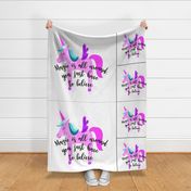 1 blanket + 2 loveys: magic is all around electric pink unicorn